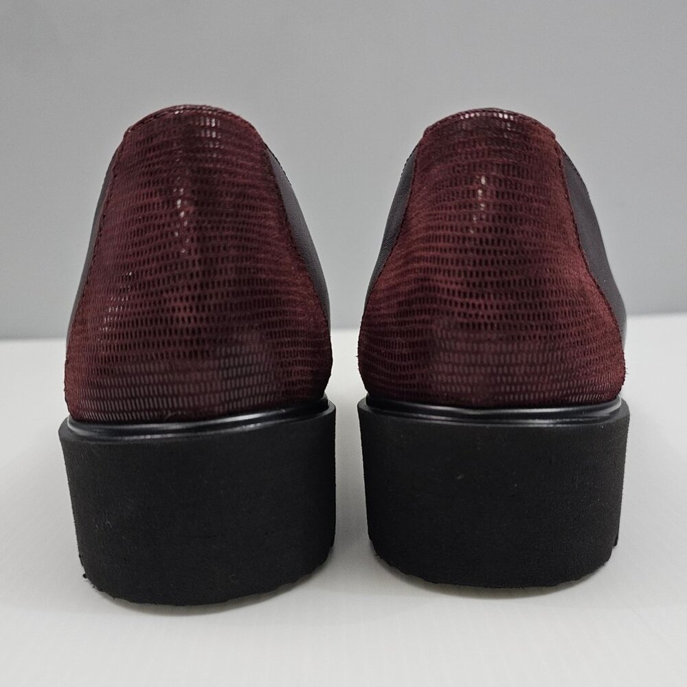 Munro Geena Comfort Loafer Womens 8.5 NARROW Burgundy Wine Leather Slip On NEW - Picture 8 of 14